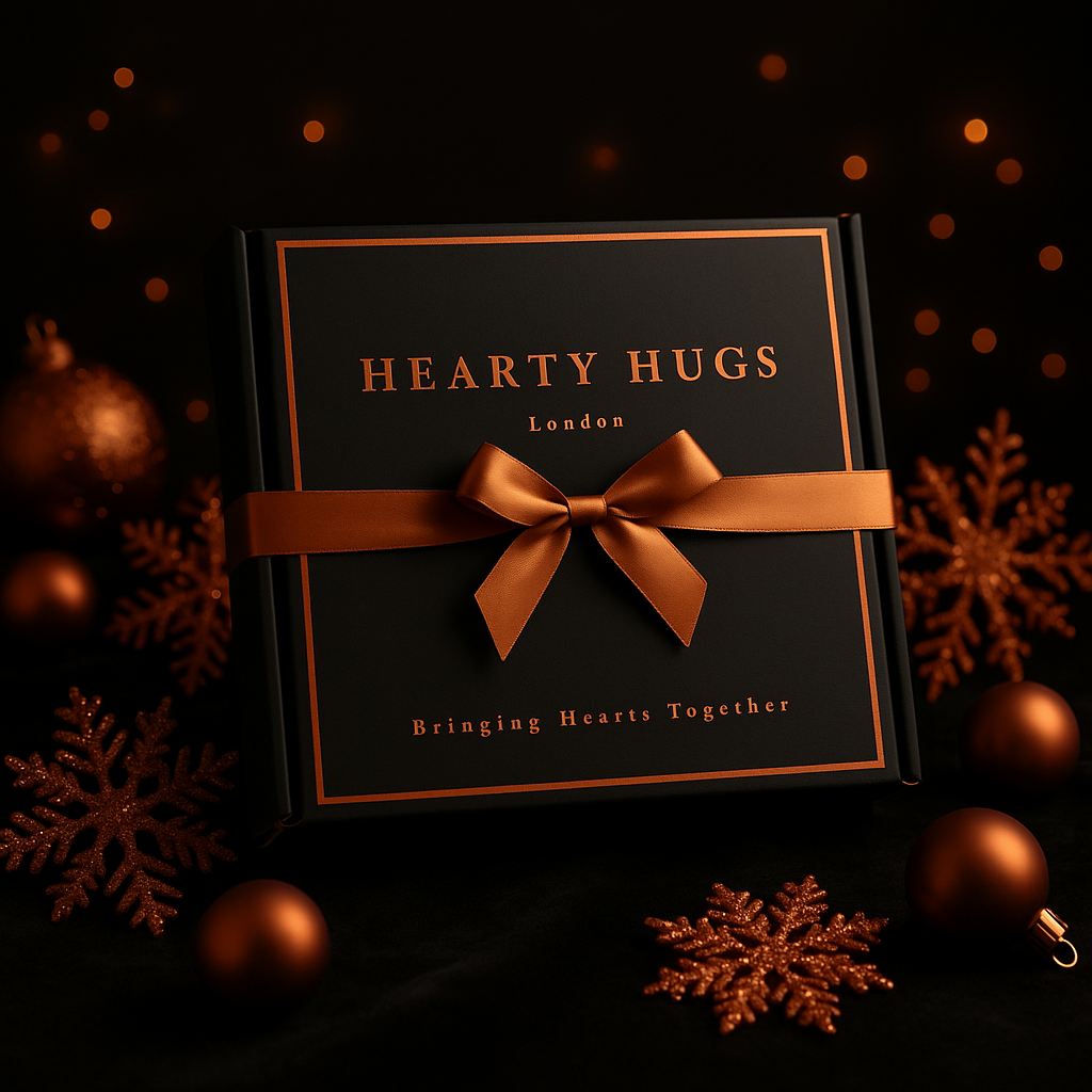 Hearty Hugs Luxury Christmas & New Year Chocolate Gift Box – 20 Premium Assorted Chocolates (Prestige Teal)