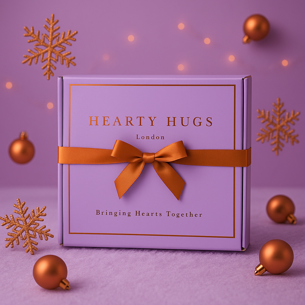 Hearty Hugs Luxury Chocolate Gift Box Hamper | 20 Premium Assorted Chocolates | Sweet Treat Chocolate Gift Box for Her & Him | Christmas, Birthday, Anniversary, Thank You, Get Well Soon Chocolate Gift (Crown Purple)