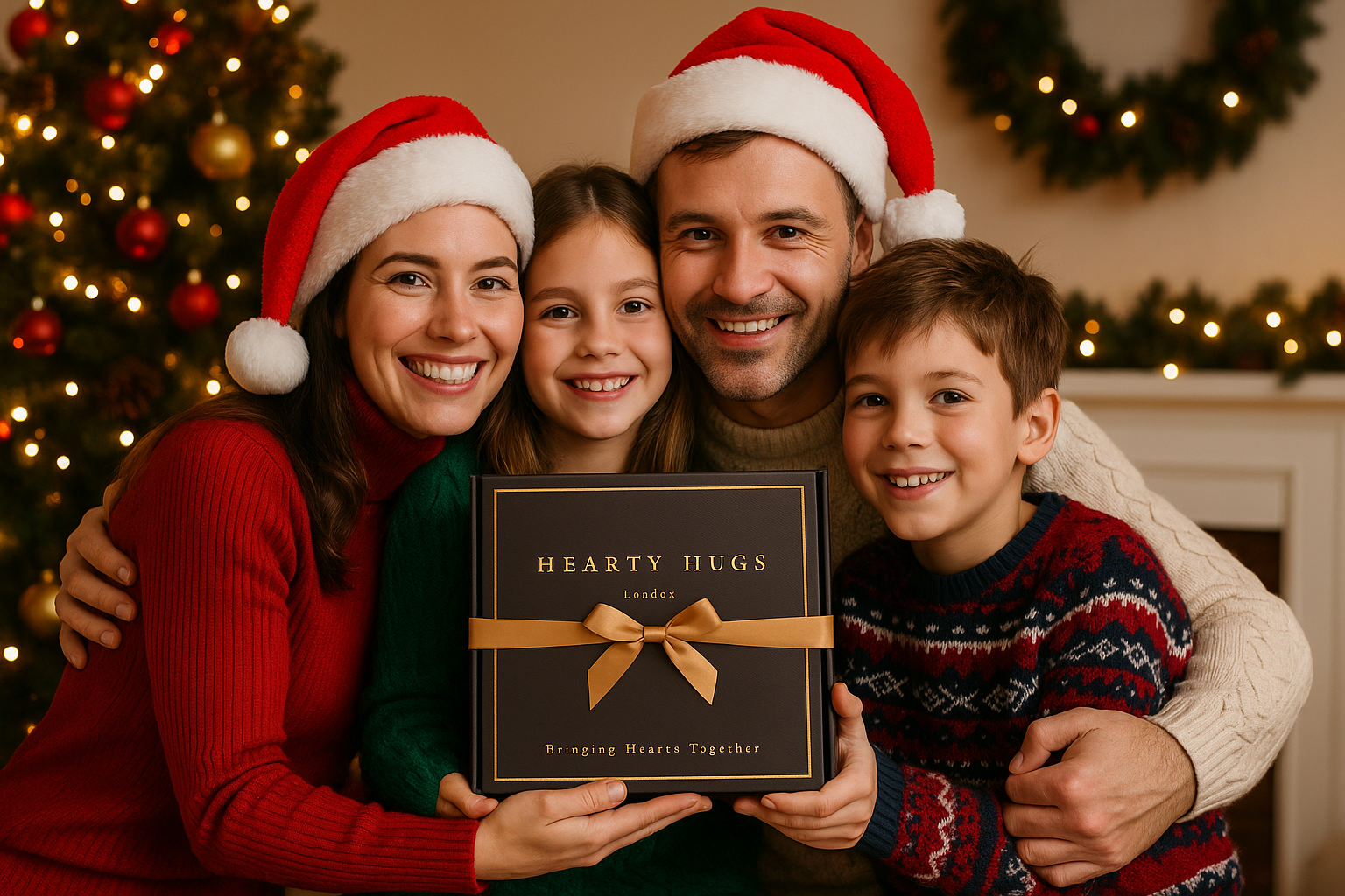 Hearty Hugs Luxury Christmas & New Year Chocolate Gift Box – 20 Premium Assorted Chocolates – Festive Chocolate Hamper Gift for Her & Him (Imperial Burgundy)