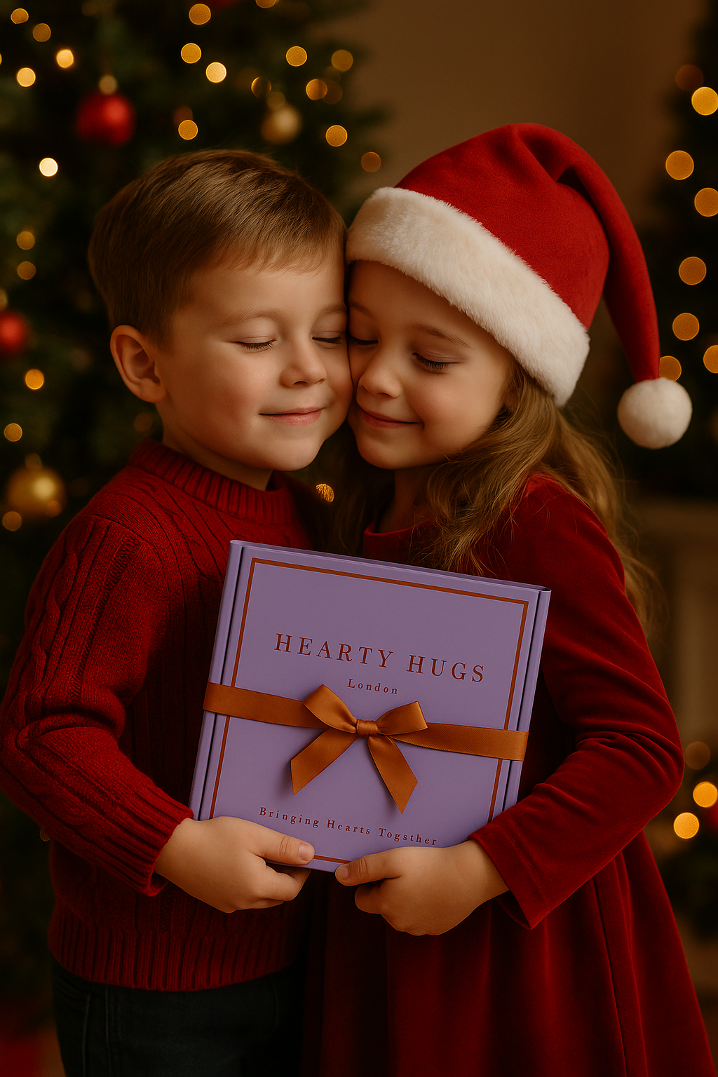 Hearty Hugs Luxury Christmas & New Year Chocolate Gift Box – 20 Premium Assorted Chocolates – Festive Chocolate Hamper Gift for Her & Him (Crown Purple)