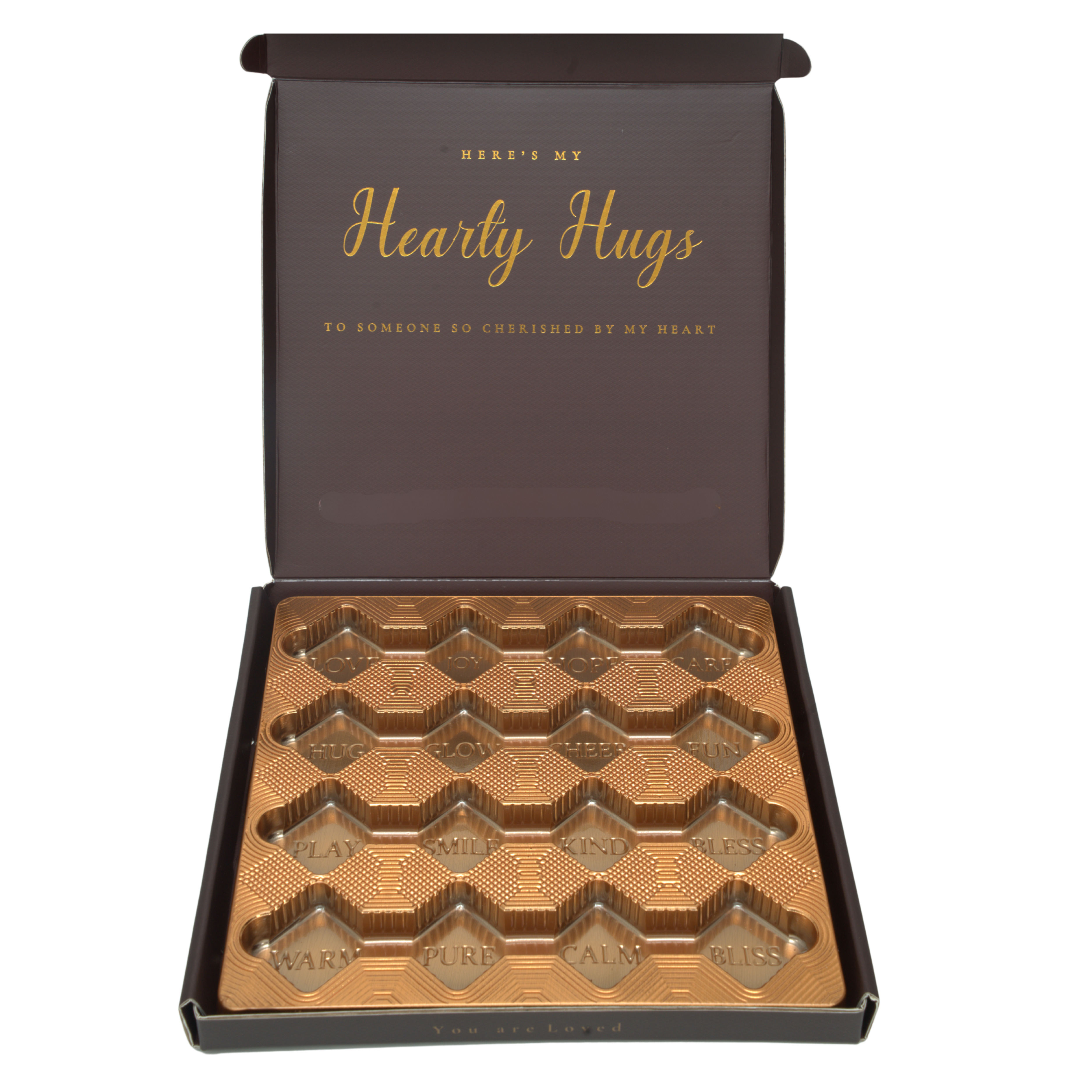 Hearty Hugs Luxury Birthday Chocolate Gift Box – 20 Premium Assorted Chocolates – Premium Chocolate Hamper Gift for Her & Him (Imperial Burgundy)
