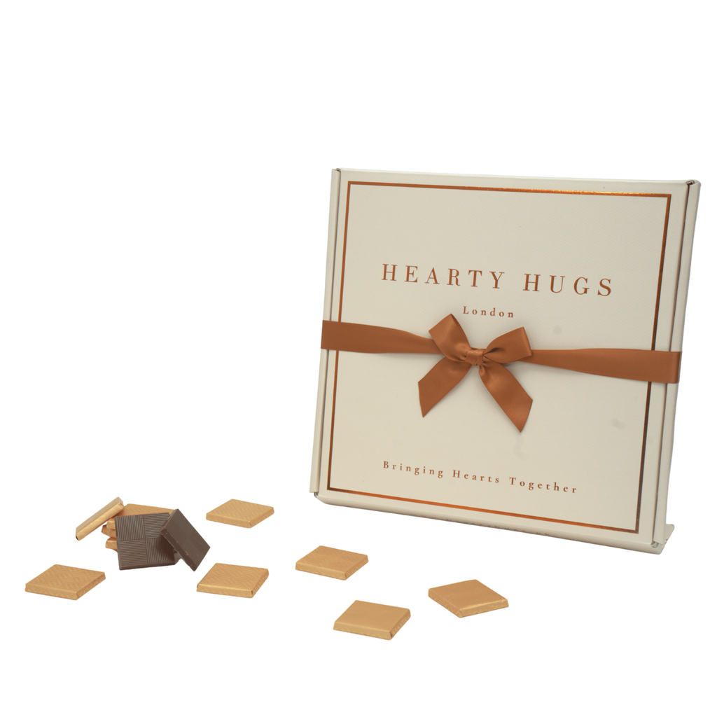 Hearty Hugs Luxury Birthday Chocolate Gift Box – 20 Premium Assorted Chocolates – Premium Chocolate Hamper Gift for Her & Him (Royal Ivory)