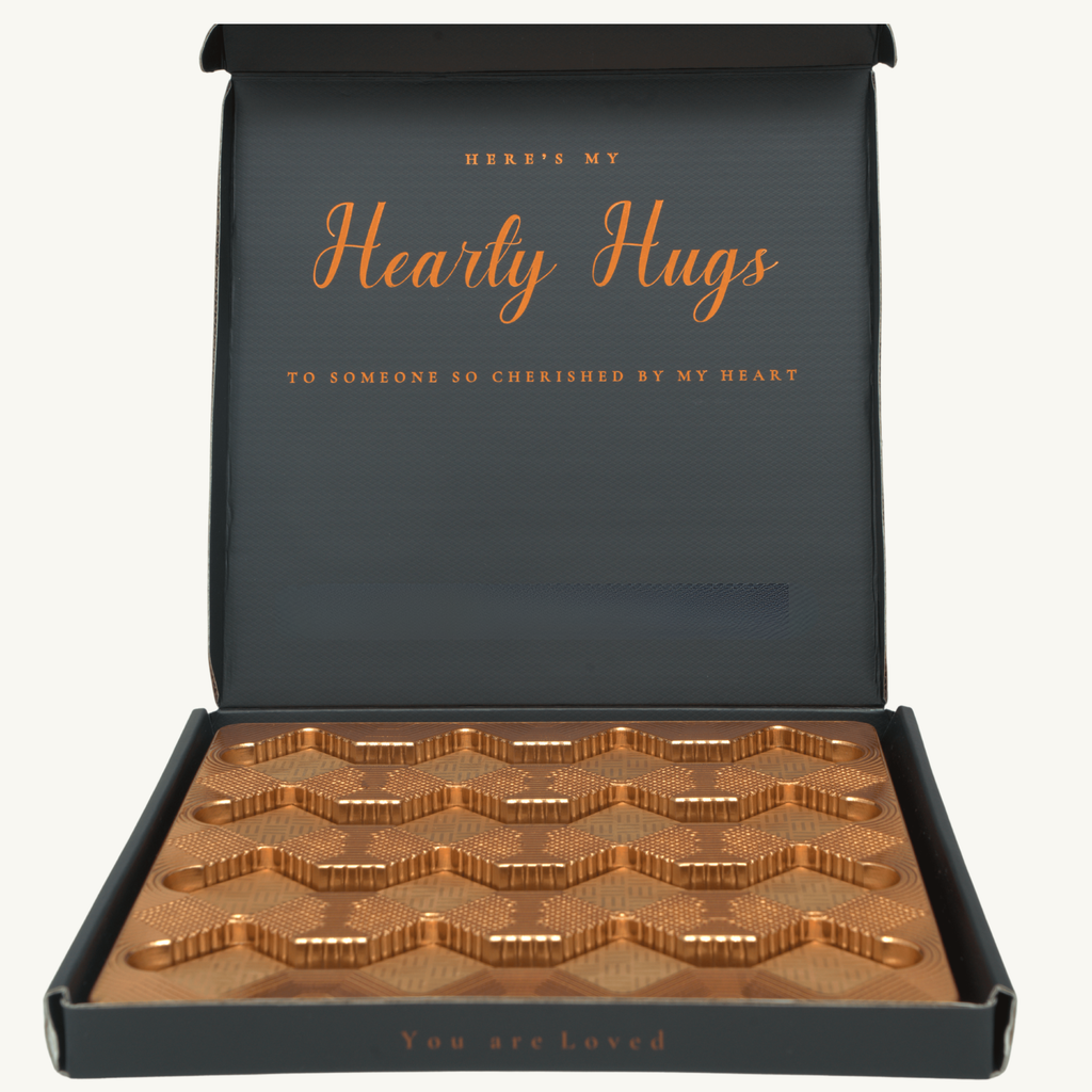 Hearty Hugs Luxury Chocolate Gift Box Hamper | 20 Premium Assorted Chocolates | Sweet Treat Chocolate Gift Box for Her & Him | Christmas, Birthday, Anniversary, Thank You, Get Well Soon Chocolate Gift (Prestige Teal)