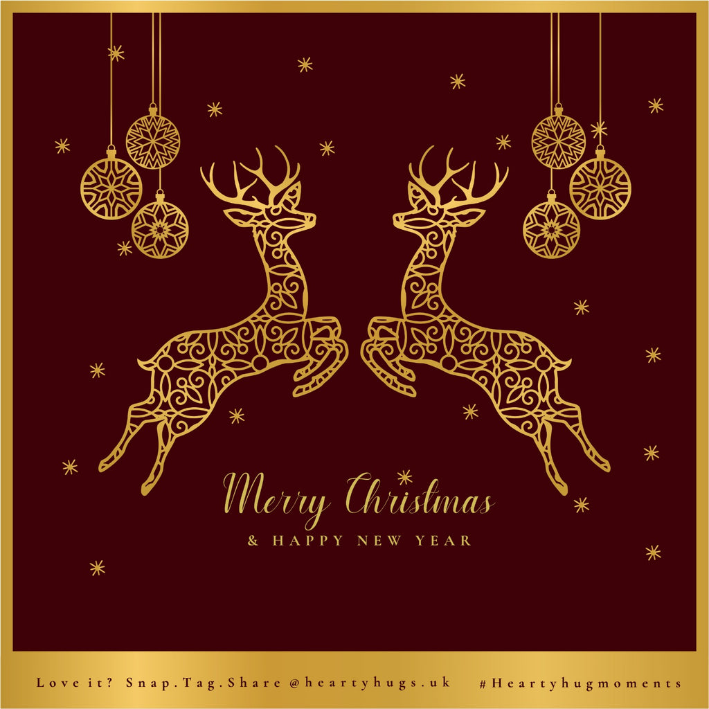 Hearty Hugs Luxury Christmas & New Year Chocolate Gift Box – 20 Premium Assorted Chocolates – Festive Chocolate Hamper Gift for Her & Him (Imperial Burgundy)