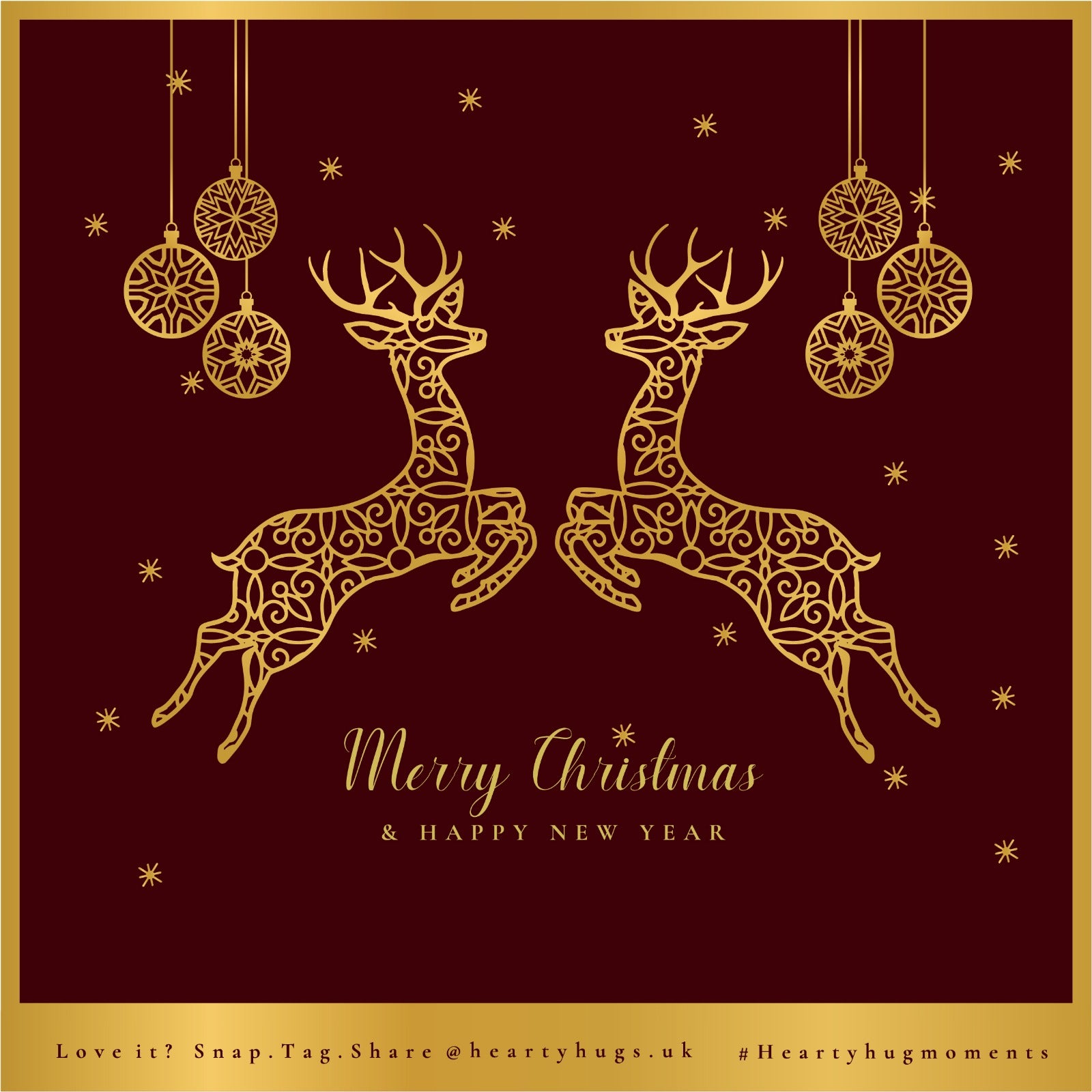 Hearty Hugs Luxury Christmas & New Year Chocolate Gift Box – 20 Premium Assorted Chocolates – Festive Chocolate Hamper Gift for Her & Him (Imperial Burgundy)